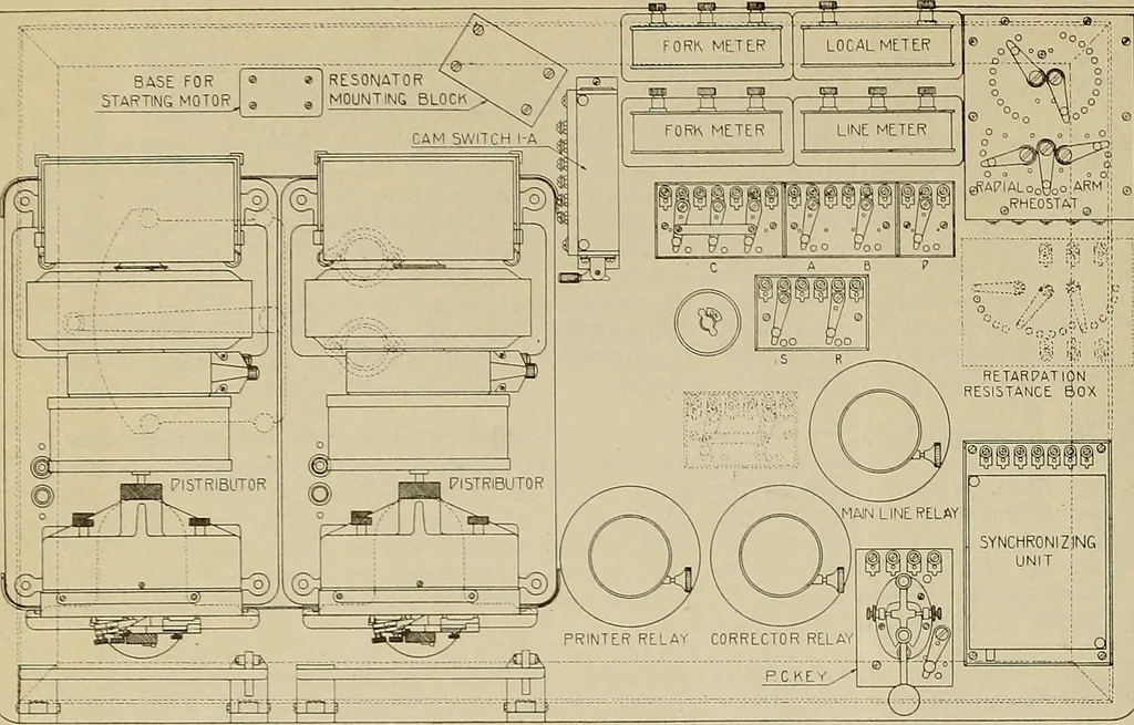 An illustration from Specifications for the multiplex printing telegraph system : theory and operation, 1920, leaf 305