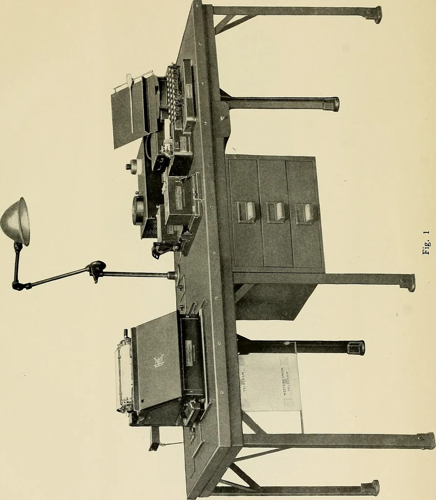 An illustration from Specifications for the multiplex printing telegraph system : theory and operation, 1920, leaf 320