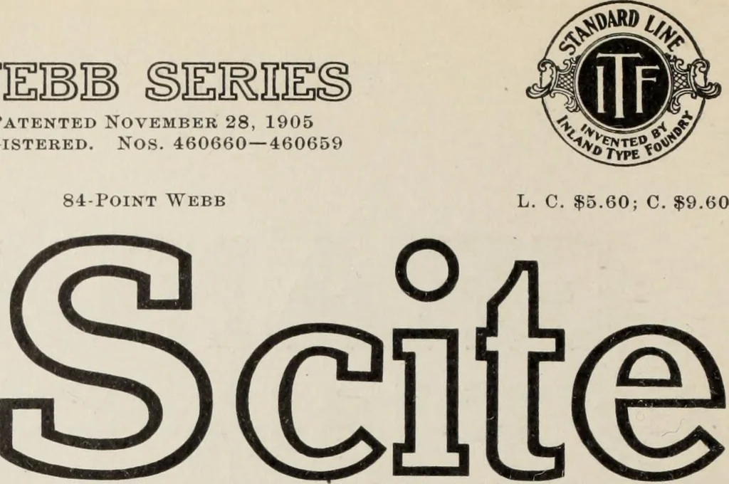 An illustration from Specimen book and catalog : a price list of printers' supplies .., 1907, leaf 153