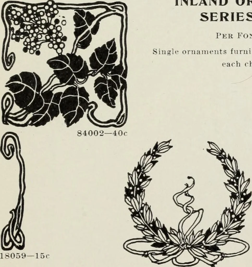 An illustration from Specimen book and catalog : a price list of printers' supplies .., 1907, leaf 188