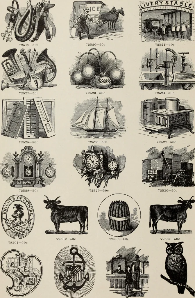 An illustration from Specimen book and catalog : a price list of printers' supplies .., 1907, leaf 197