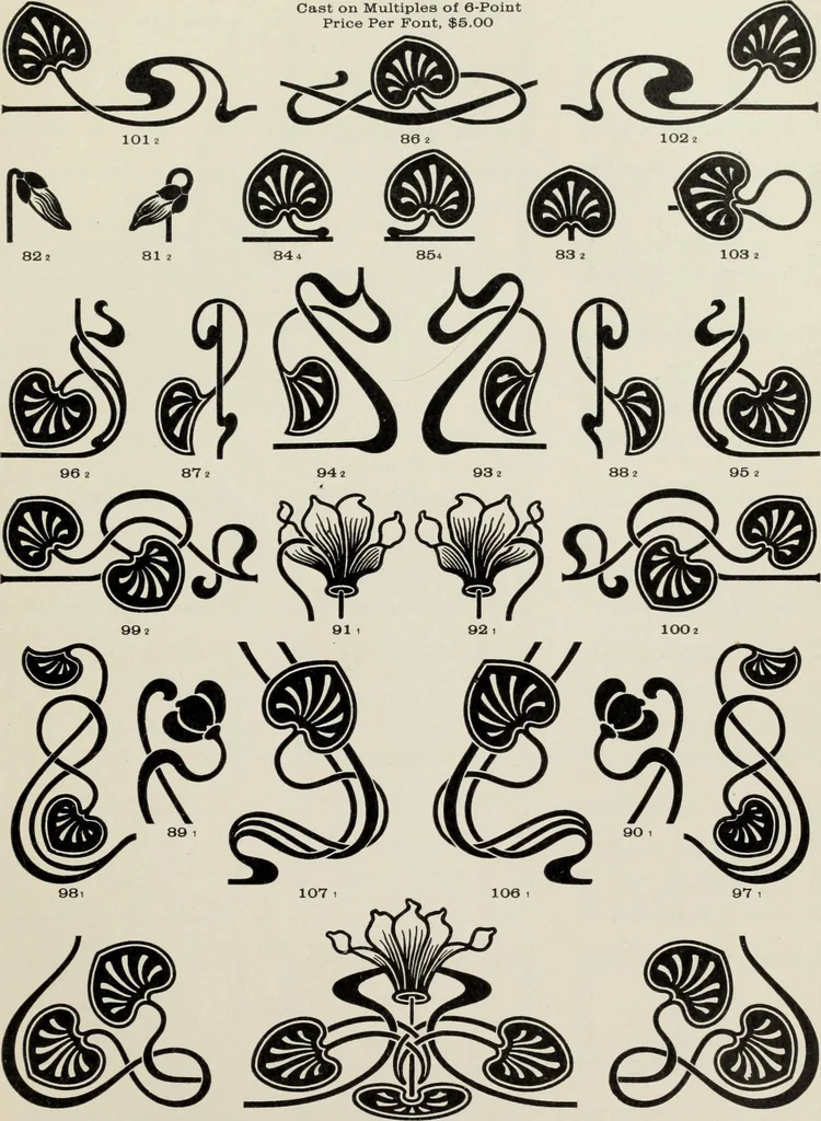 An illustration from Specimen book and catalog : a price list of printers' supplies .., 1907, leaf 202