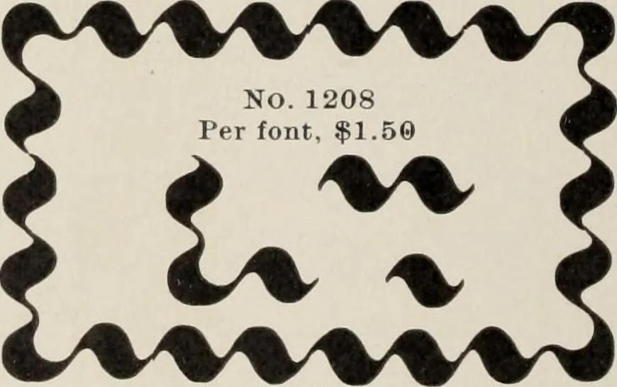 An illustration from Specimen book and catalog : a price list of printers' supplies .., 1907, leaf 205