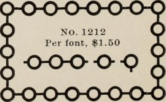 An illustration from Specimen book and catalog : a price list of printers' supplies .., 1907, leaf 205