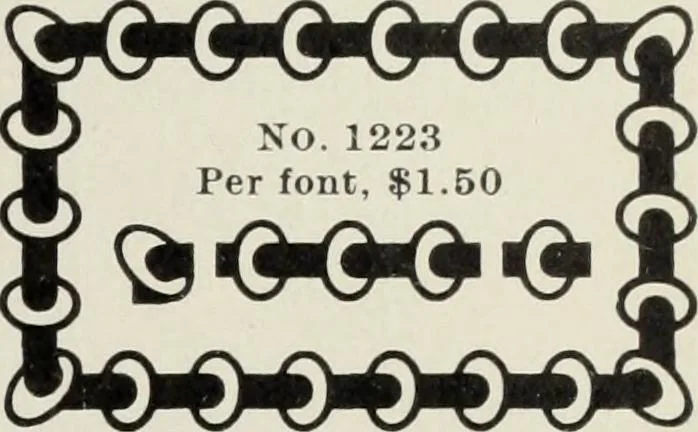 An illustration from Specimen book and catalog : a price list of printers' supplies .., 1907, leaf 206