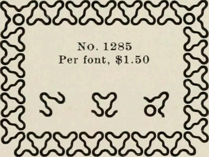 An illustration from Specimen book and catalog : a price list of printers' supplies .., 1907, leaf 208