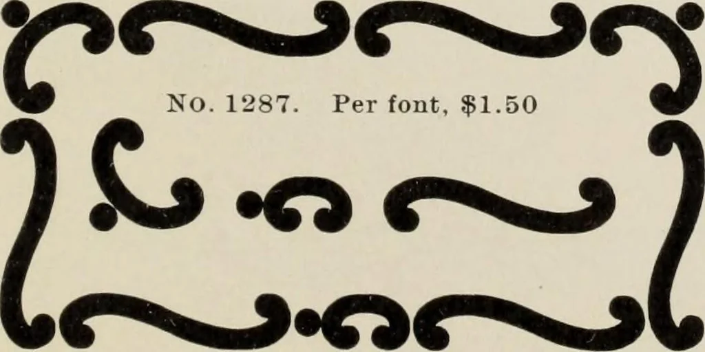 An illustration from Specimen book and catalog : a price list of printers' supplies .., 1907, leaf 208