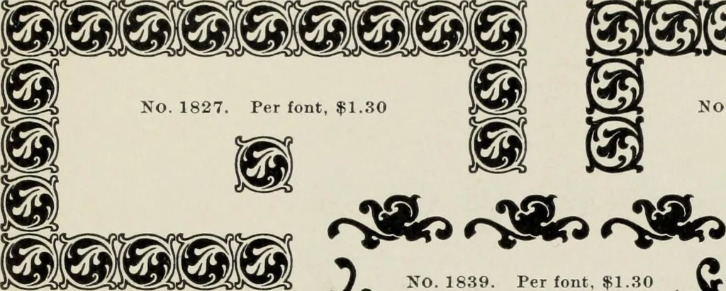 An illustration from Specimen book and catalog : a price list of printers' supplies .., 1907, leaf 210