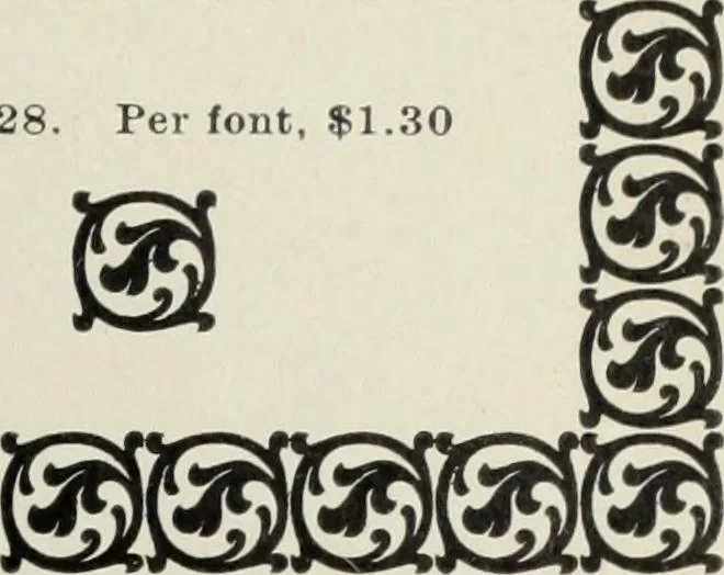 An illustration from Specimen book and catalog : a price list of printers' supplies .., 1907, leaf 210