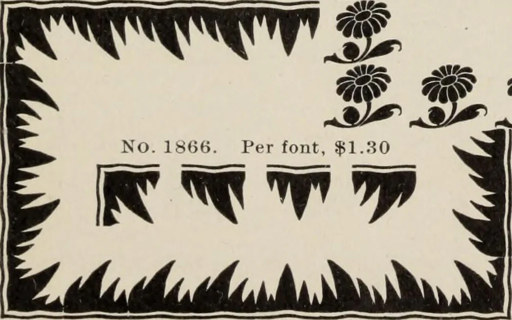 An illustration from Specimen book and catalog : a price list of printers' supplies .., 1907, leaf 211