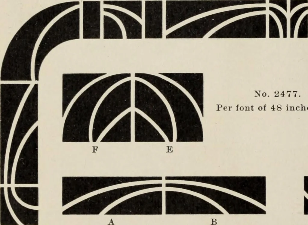 An illustration from Specimen book and catalog : a price list of printers' supplies .., 1907, leaf 215