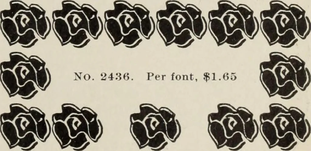 An illustration from Specimen book and catalog : a price list of printers' supplies .., 1907, leaf 216