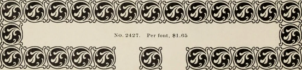 An illustration from Specimen book and catalog : a price list of printers' supplies .., 1907, leaf 217