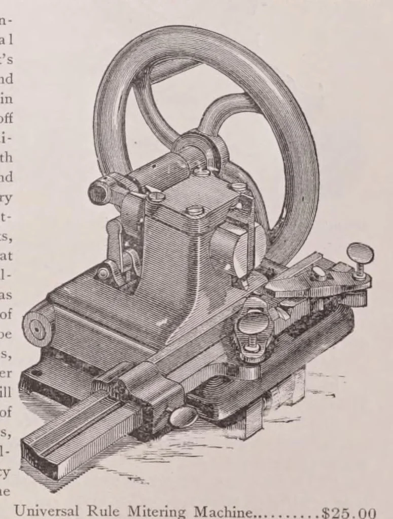 An illustration from Specimen book from the Boston type foundry ...containing also a complete price list of printing material., 1889, leaf 27