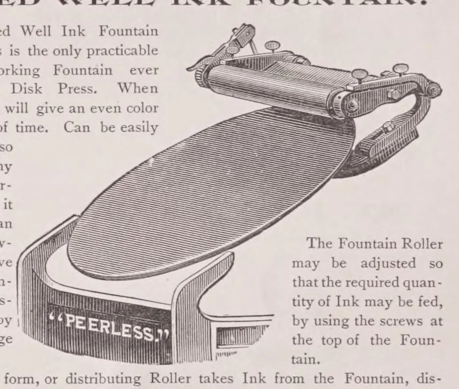An illustration from Specimen book from the Boston type foundry ...containing also a complete price list of printing material., 1889, leaf 45
