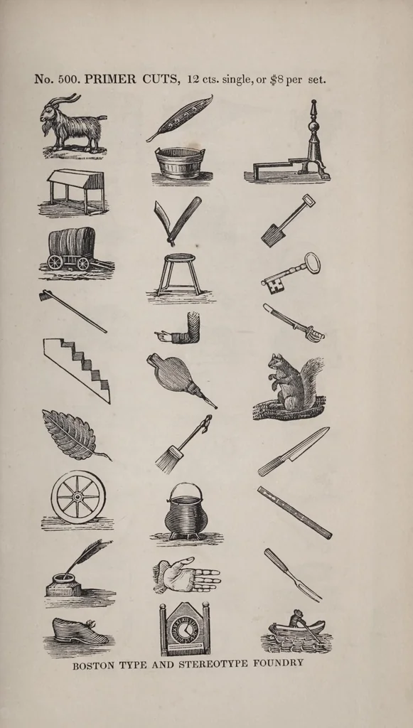 An illustration from Specimen of printing types from the Boston Type & Stereotype Foundry. John G. Rogers, agent., 1832, leaf 347