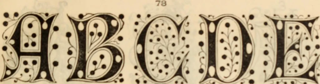 An illustration from [Specimens in the printing office of Francis Hart & Co., New York], 1877, leaf 78