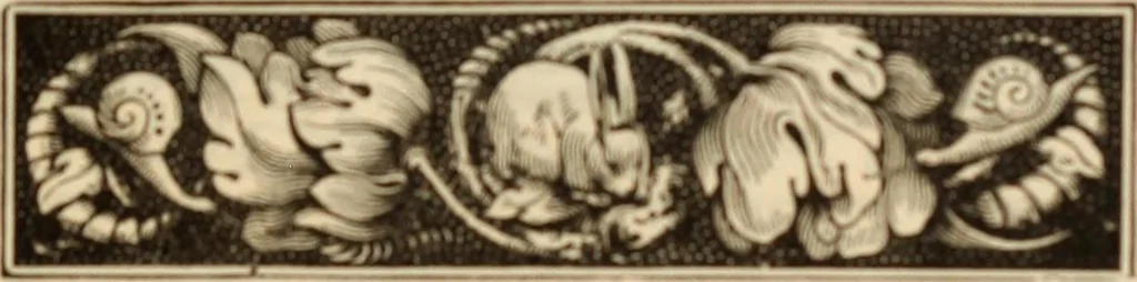 An illustration from [Specimens in the printing office of Francis Hart & Co., New York], 1877, leaf 84