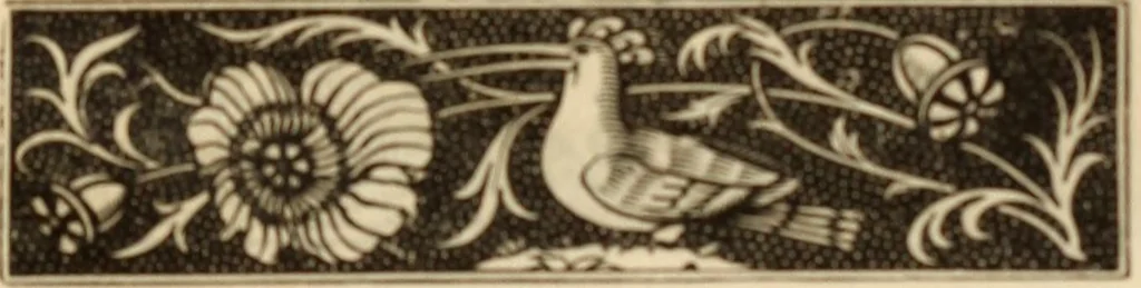 An illustration from [Specimens in the printing office of Francis Hart & Co., New York], 1877, leaf 84