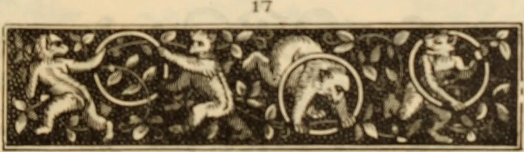 An illustration from [Specimens in the printing office of Francis Hart & Co., New York], 1877, leaf 84