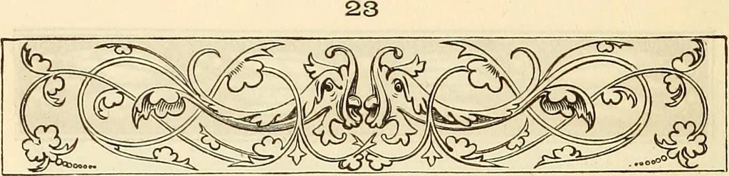An illustration from [Specimens in the printing office of Francis Hart & Co., New York], 1877, leaf 85
