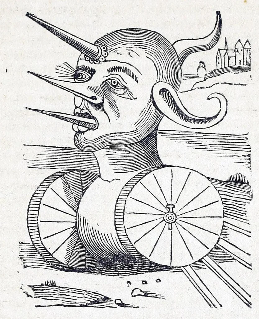 An illustration from Specimens of ancient oracular and fighting eolipiles : with remarks on dragons and other fire breathing monsters of mythology and the Middle Ages, being a supplement to his treatise on hydraulics and mechanics, 1845, leaf 11