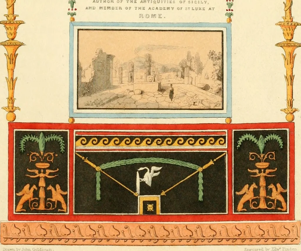 An illustration from Specimens of ancient decorations from Pompeii, 1825, leaf 6