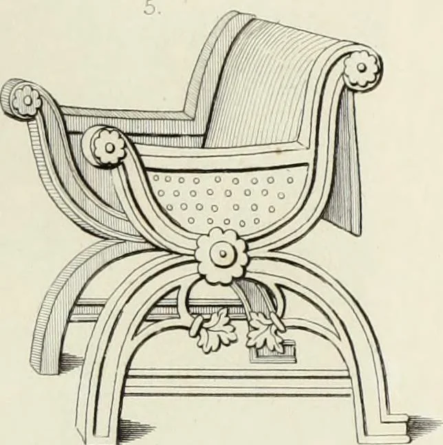 An illustration from Specimens of ancient furniture drawn from existing authorities, 1836, leaf 104