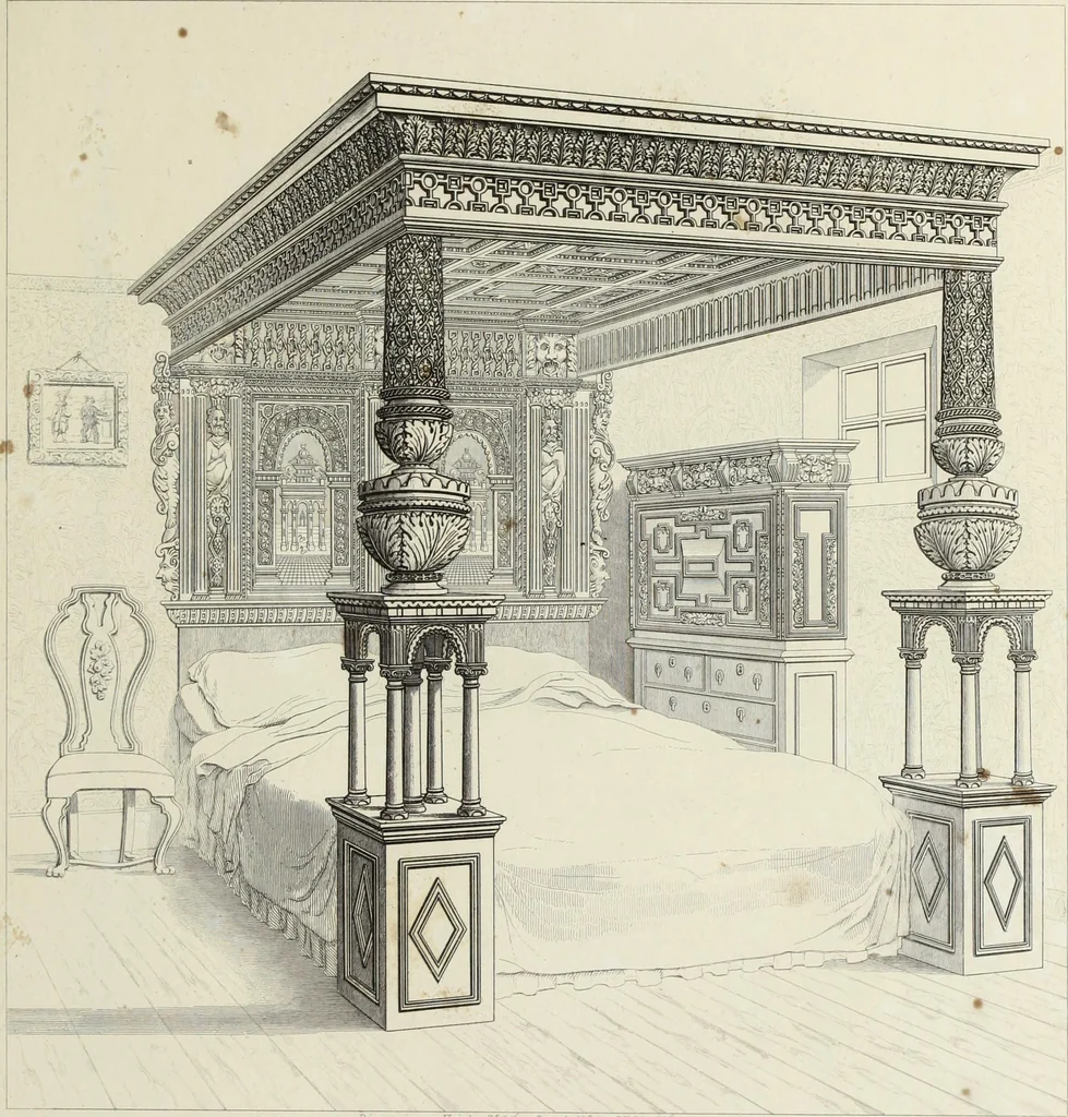 An illustration from Specimens of ancient furniture drawn from existing authorities, 1836, leaf 108