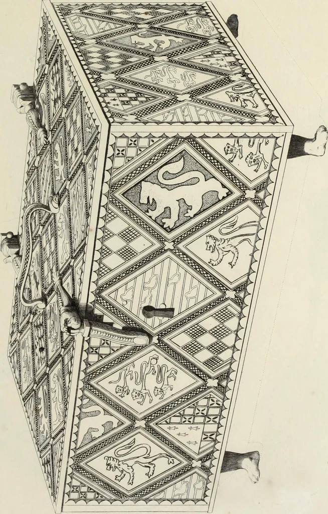 An illustration from Specimens of ancient furniture drawn from existing authorities, 1836, leaf 158