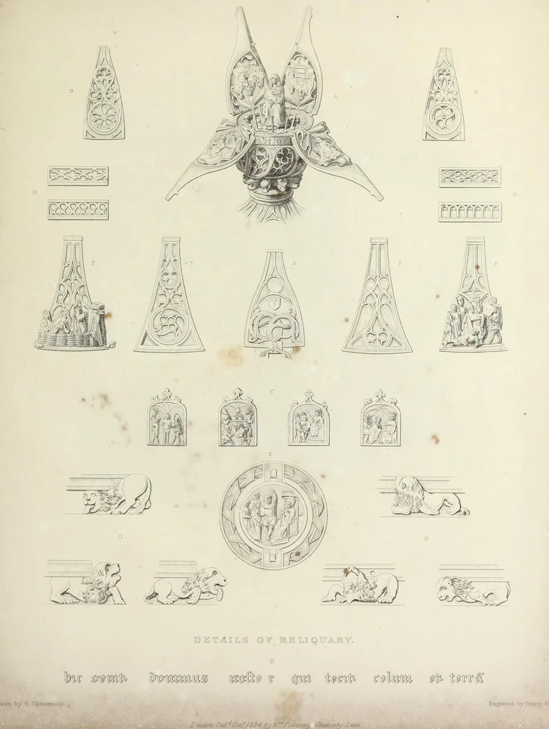 An illustration from Specimens of ancient furniture drawn from existing authorities, 1836, leaf 180