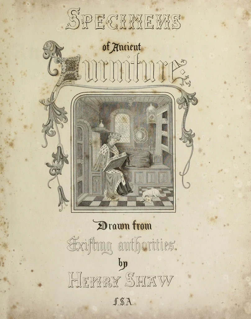 An illustration from Specimens of ancient furniture drawn from existing authorities, 1836, leaf 4