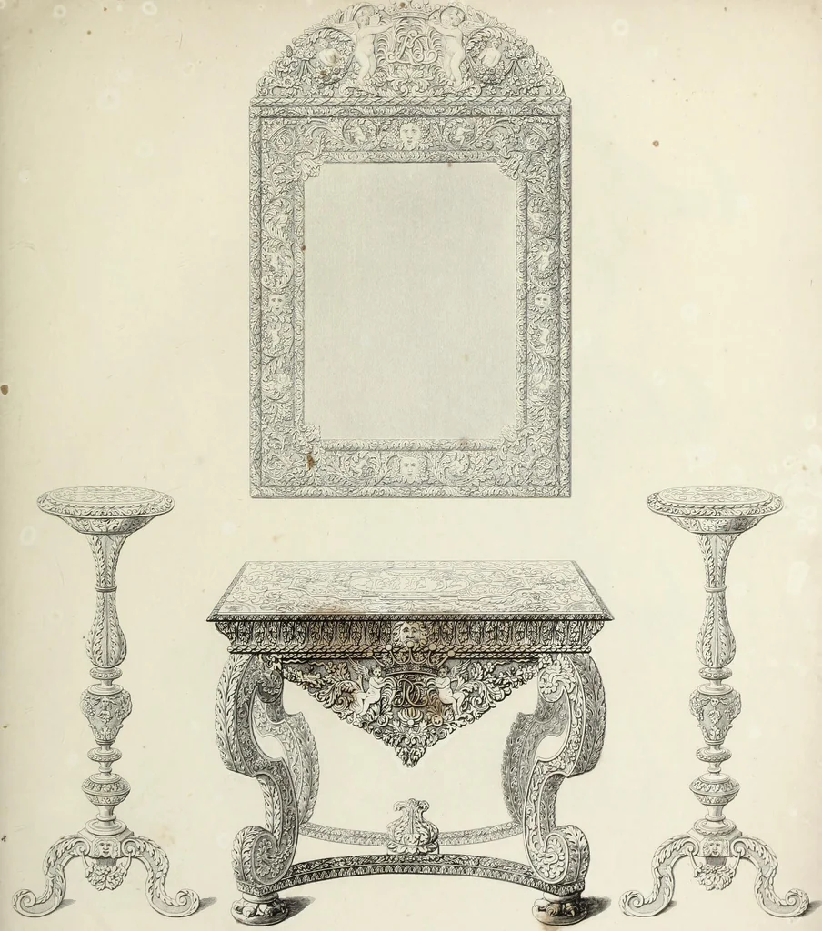 An illustration from Specimens of ancient furniture drawn from existing authorities, 1836, leaf 42
