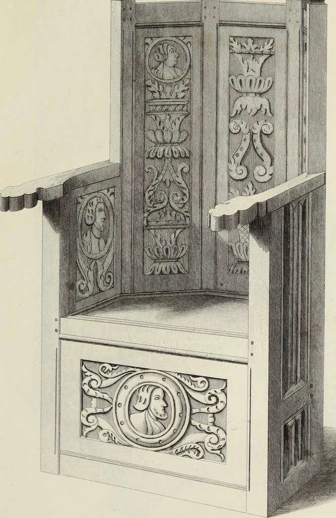 An illustration from Specimens of ancient furniture drawn from existing authorities, 1836, leaf 56