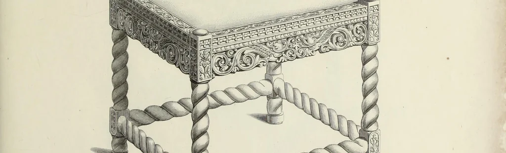 An illustration from Specimens of ancient furniture drawn from existing authorities, 1836, leaf 60