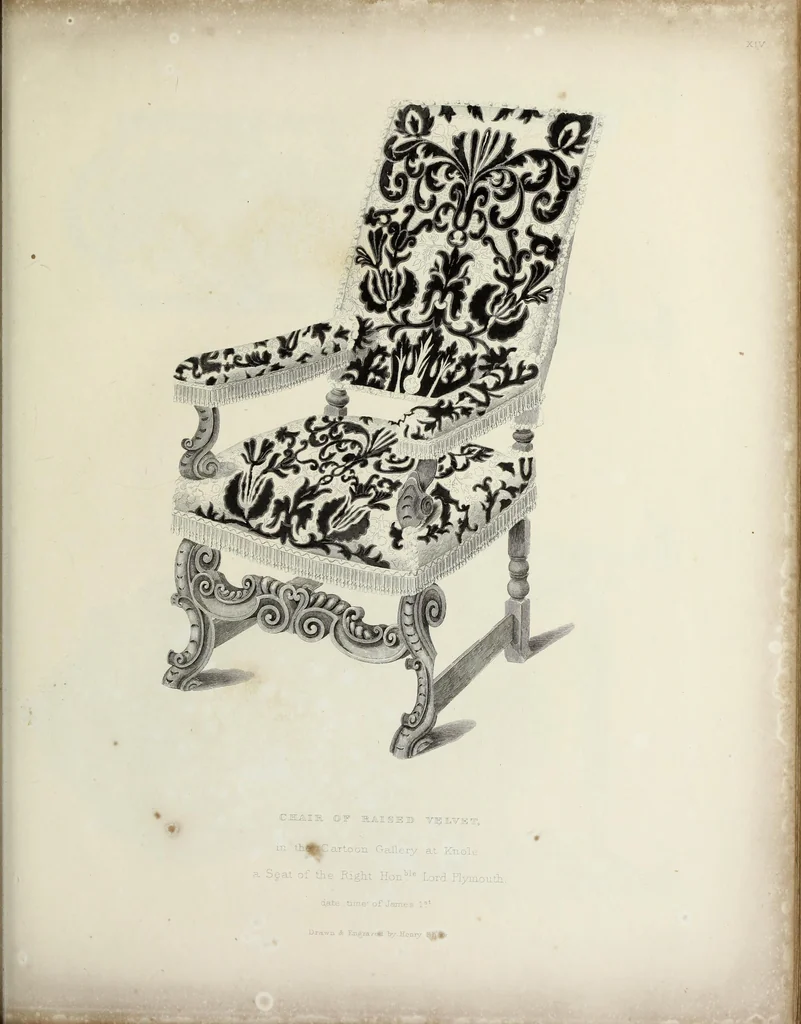 An illustration from Specimens of ancient furniture drawn from existing authorities, 1836, leaf 62