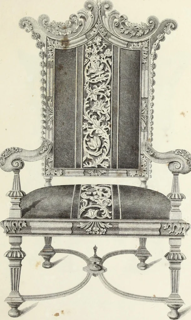 An illustration from Specimens of ancient furniture drawn from existing authorities, 1836, leaf 68