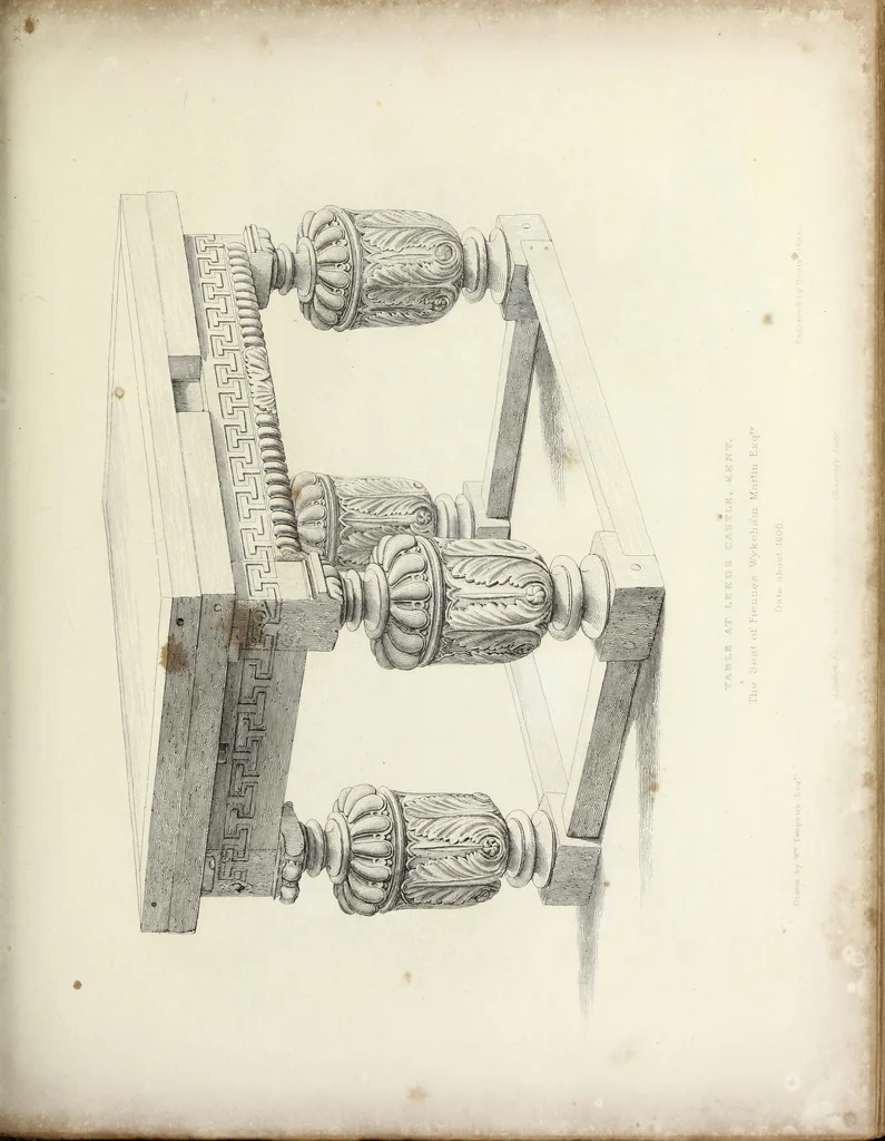 An illustration from Specimens of ancient furniture drawn from existing authorities, 1836, leaf 74