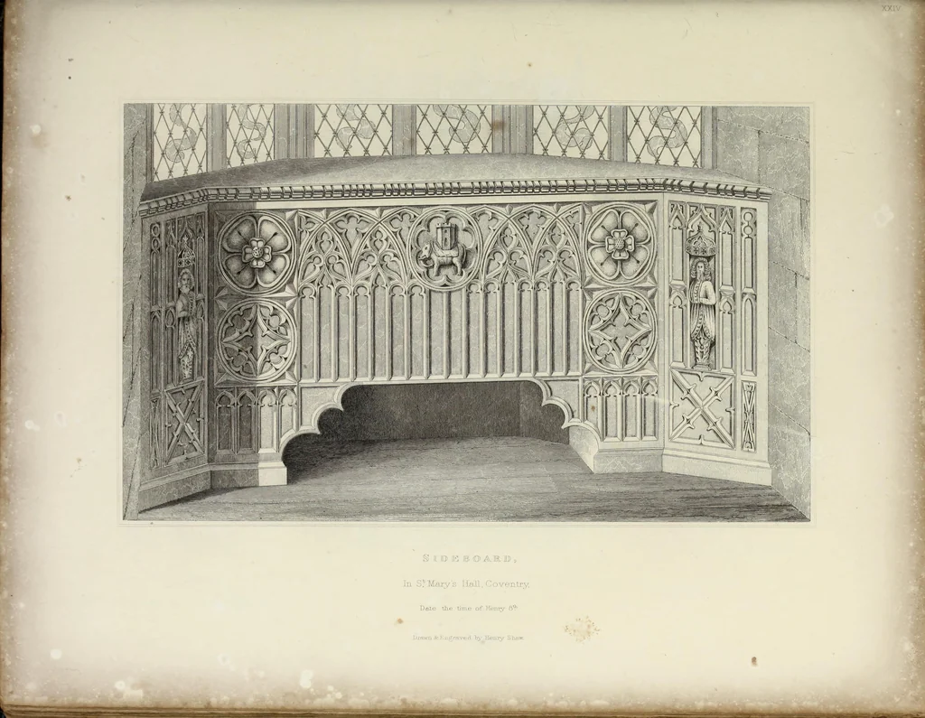 An illustration from Specimens of ancient furniture drawn from existing authorities, 1836, leaf 82