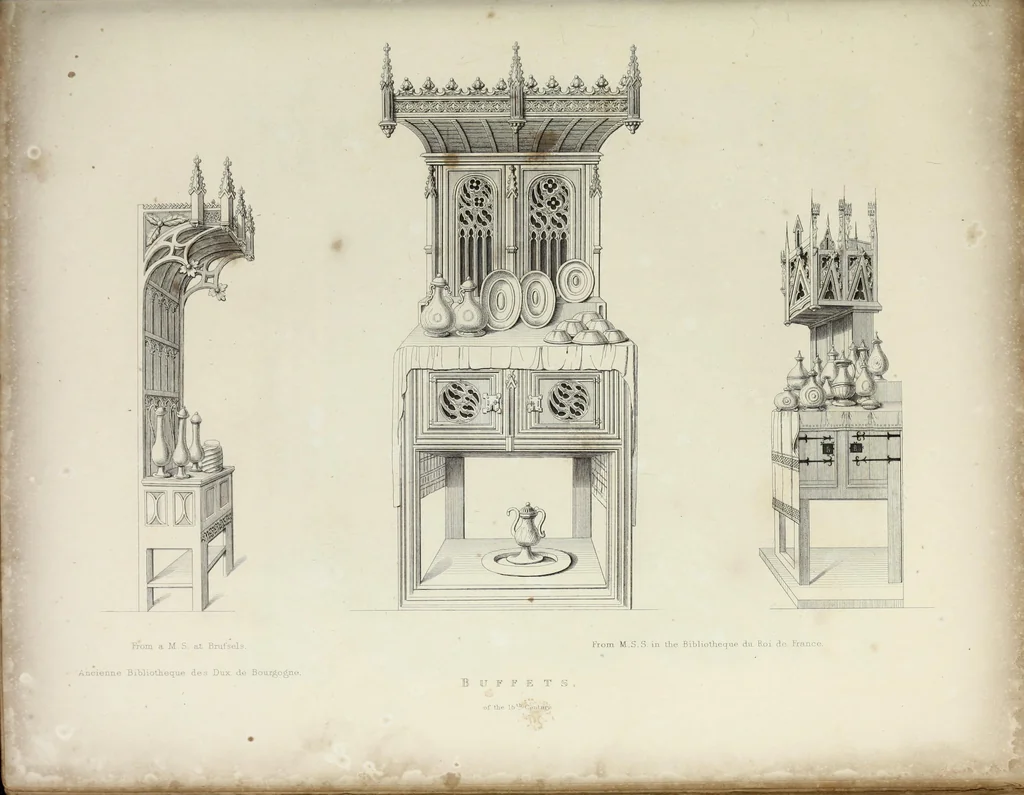 An illustration from Specimens of ancient furniture drawn from existing authorities, 1836, leaf 84