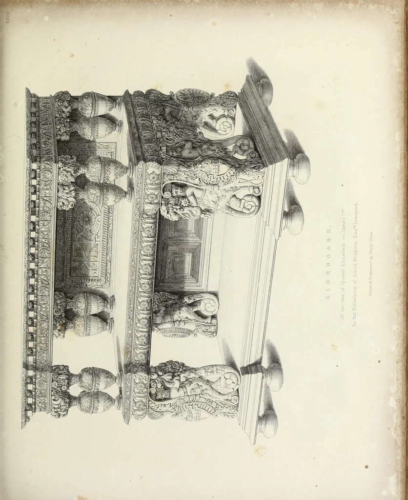 An illustration from Specimens of ancient furniture drawn from existing authorities, 1836, leaf 88