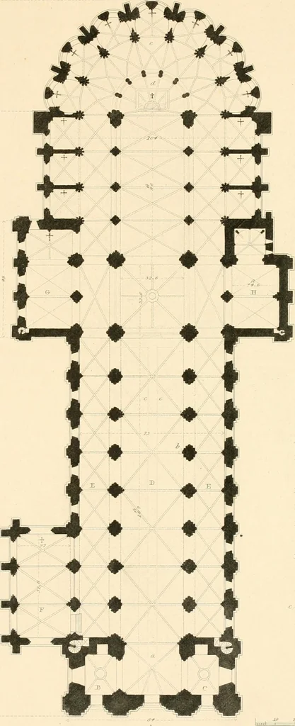 An illustration from Specimens of the architecture of Normandy, from the 16th to the 17th century. Engraved by John and Henry Le Keux, 1874, leaf 110