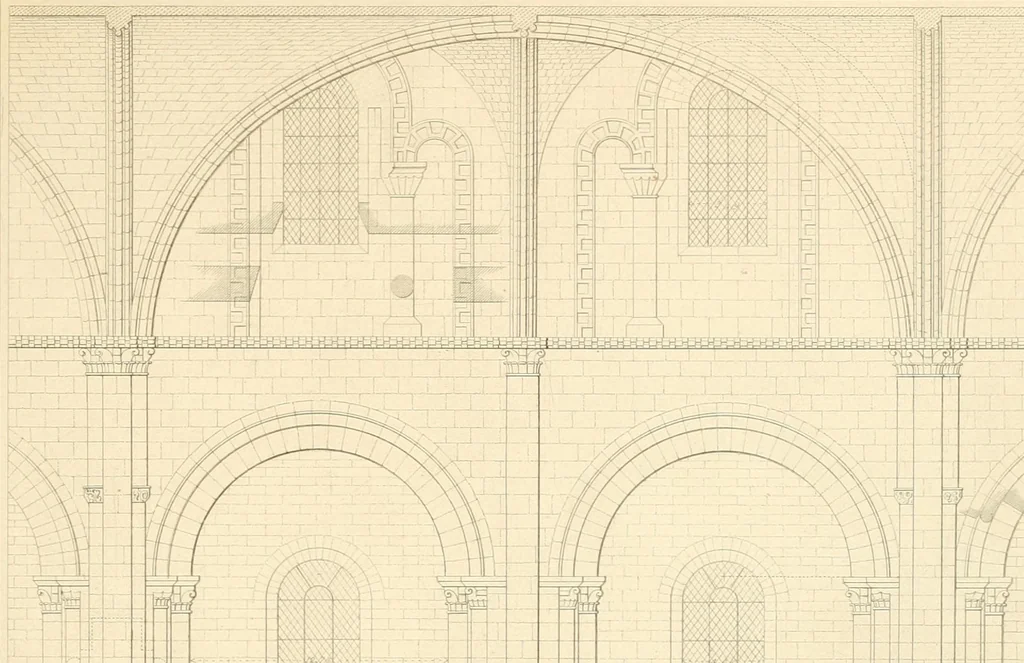 An illustration from Specimens of the architecture of Normandy, from the 16th to the 17th century. Engraved by John and Henry Le Keux, 1874, leaf 118