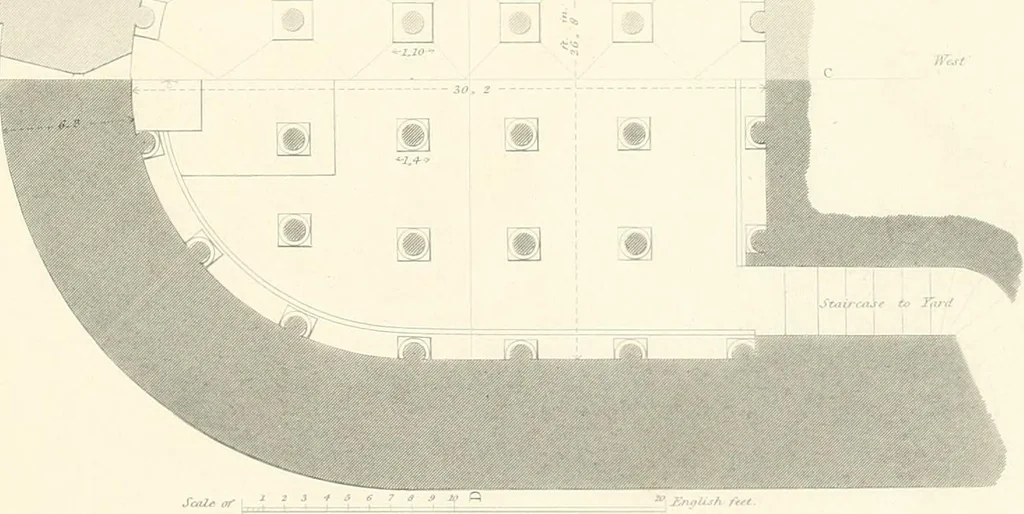 An illustration from Specimens of the architecture of Normandy, from the 16th to the 17th century. Engraved by John and Henry Le Keux, 1874, leaf 134