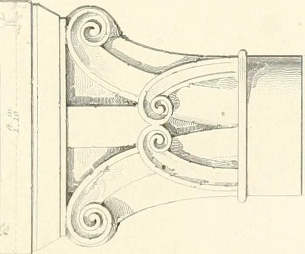 An illustration from Specimens of the architecture of Normandy, from the 16th to the 17th century. Engraved by John and Henry Le Keux, 1874, leaf 136