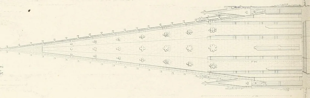 An illustration from Specimens of the architecture of Normandy, from the 16th to the 17th century. Engraved by John and Henry Le Keux, 1874, leaf 179