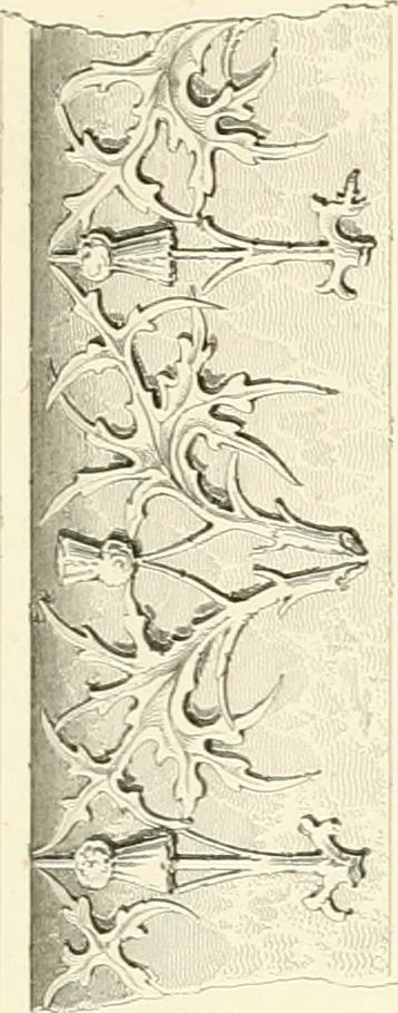 An illustration from Specimens of the architecture of Normandy, from the 16th to the 17th century. Engraved by John and Henry Le Keux, 1874, leaf 260