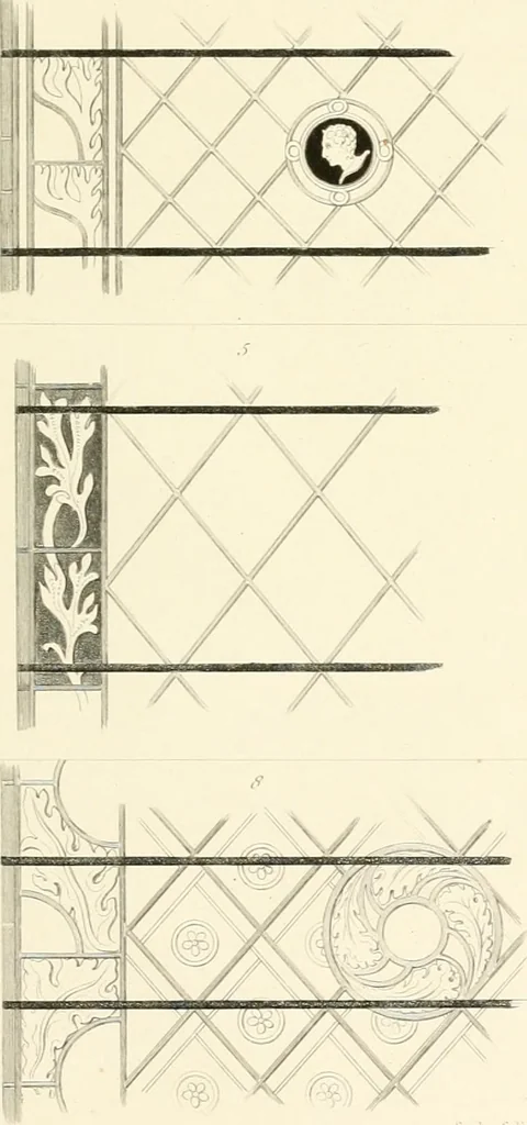 An illustration from Specimens of the architecture of Normandy, from the 16th to the 17th century. Engraved by John and Henry Le Keux, 1874, leaf 264