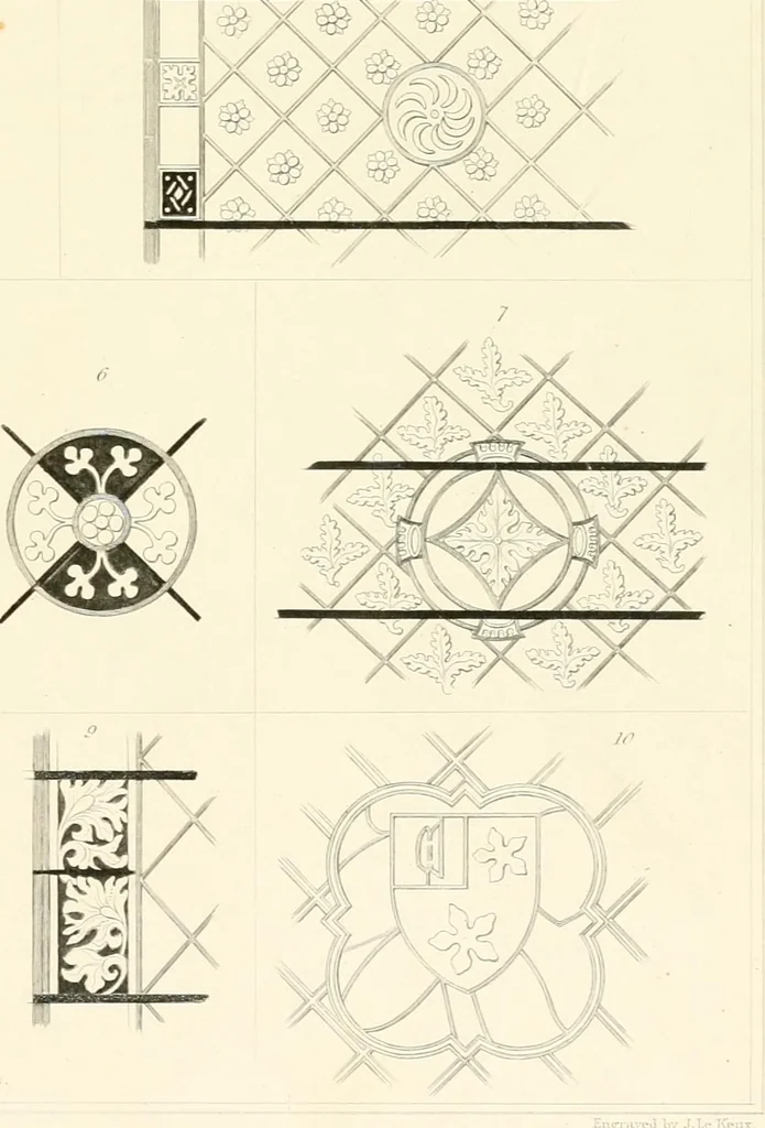 An illustration from Specimens of the architecture of Normandy, from the 16th to the 17th century. Engraved by John and Henry Le Keux, 1874, leaf 264