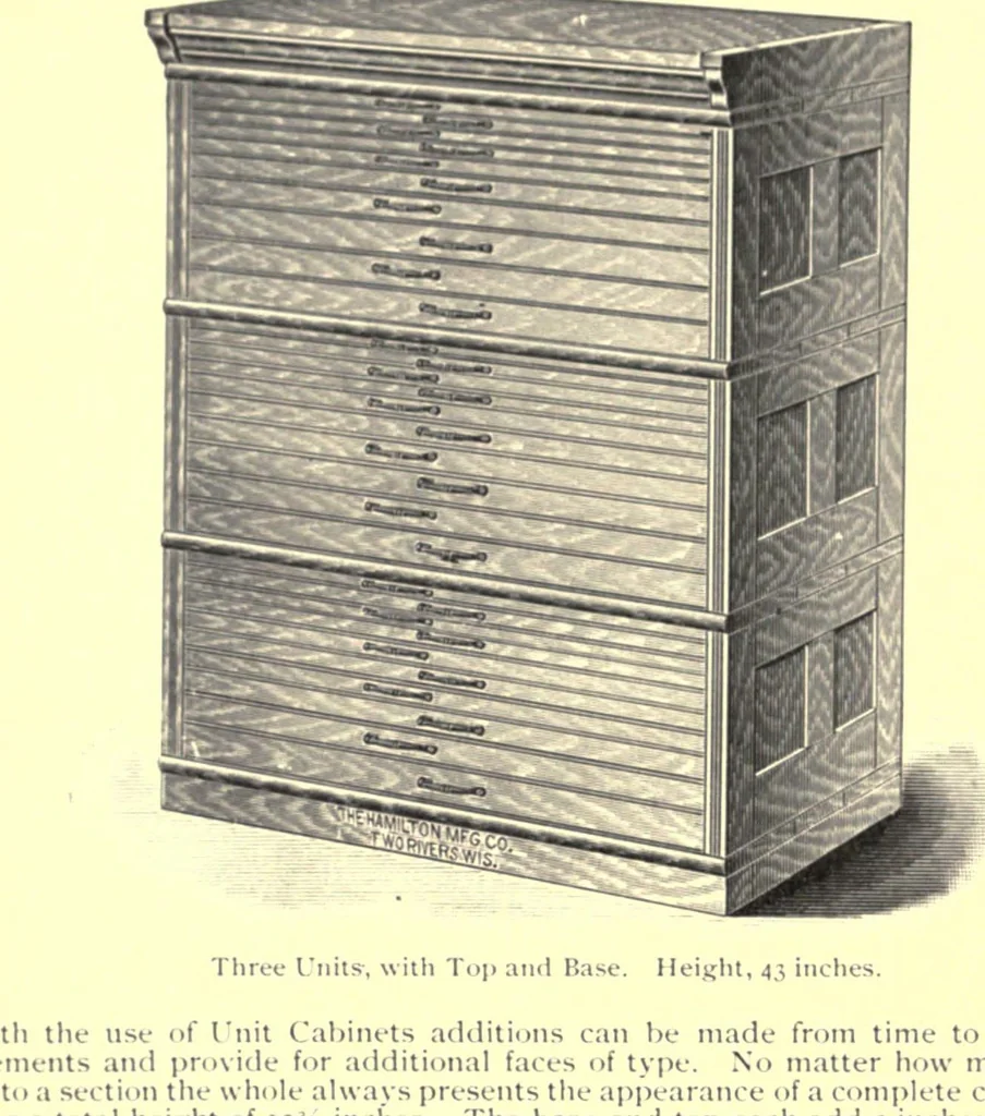 An illustration from Specimens of borders and ornaments, cuts, and brass rules, and illustrated catalogue and price list of printing material and printers' supplies, 1903, leaf 216
